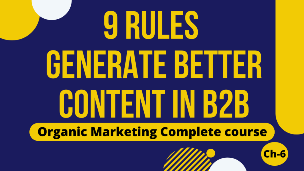 Organic marketing Chapter-6